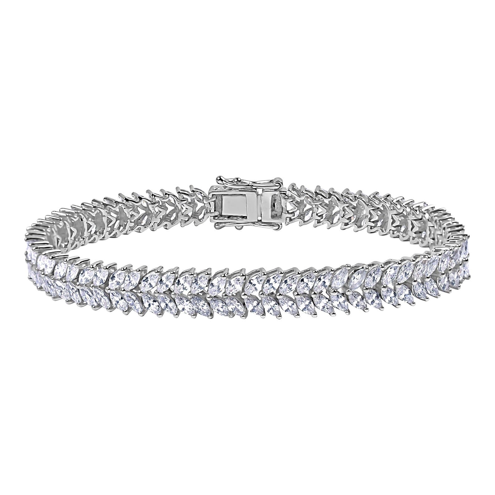 Moissanite Marquise Bracelet – 925 Sterling Silver