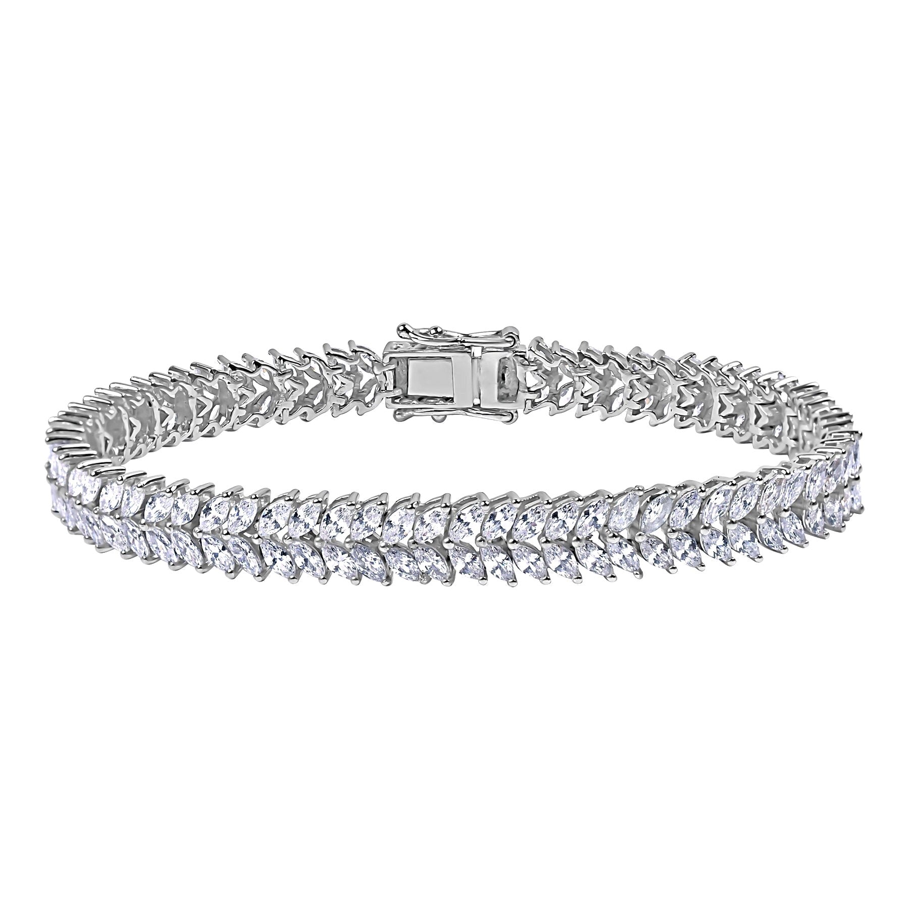Moissanite Marquise Bracelet – 925 Sterling Silver