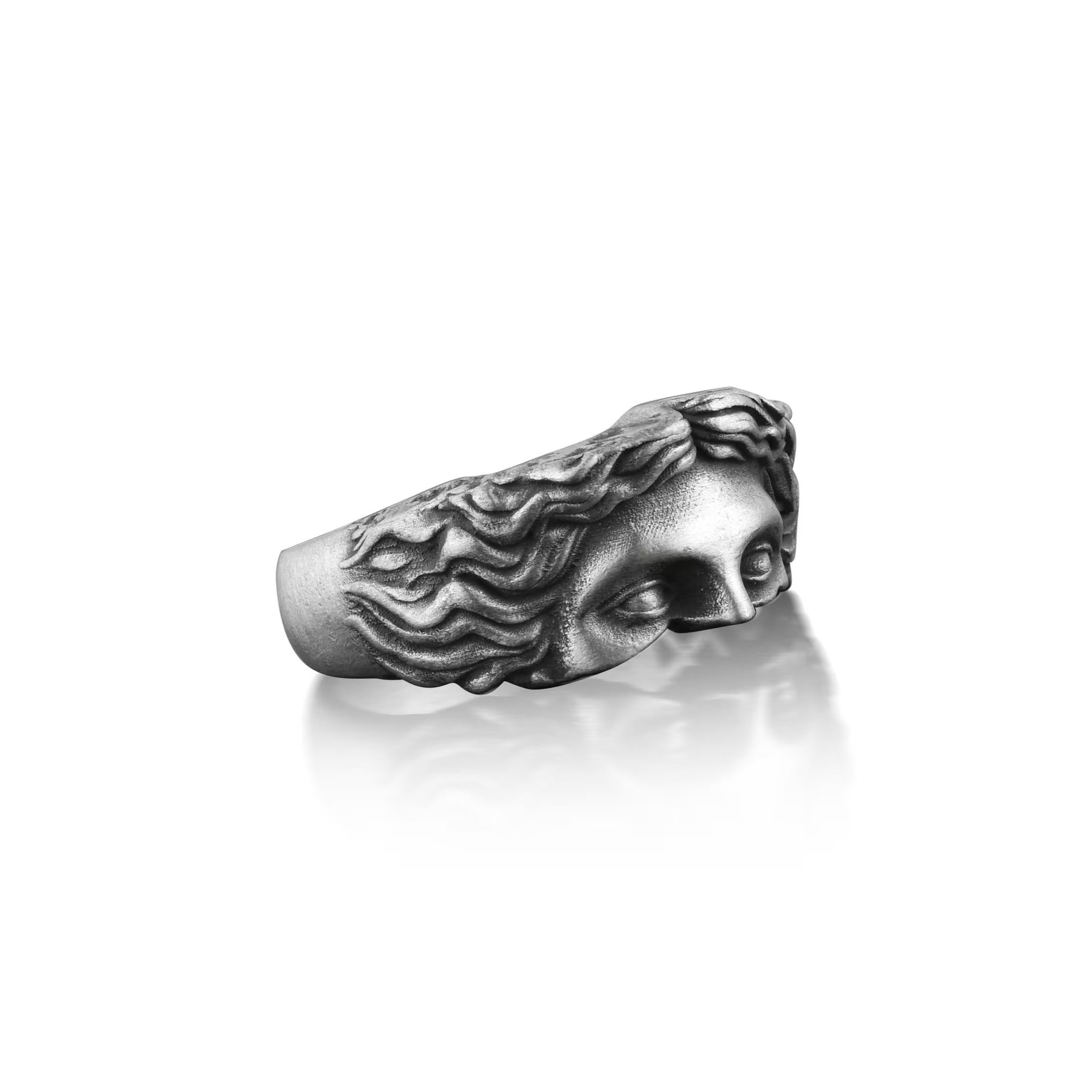 Aphrodite Eye Ring – Sterling Silver Fantasy Ring Inspired by Greek & Roman Mythology | Venus Goddess Ring for Men & Women